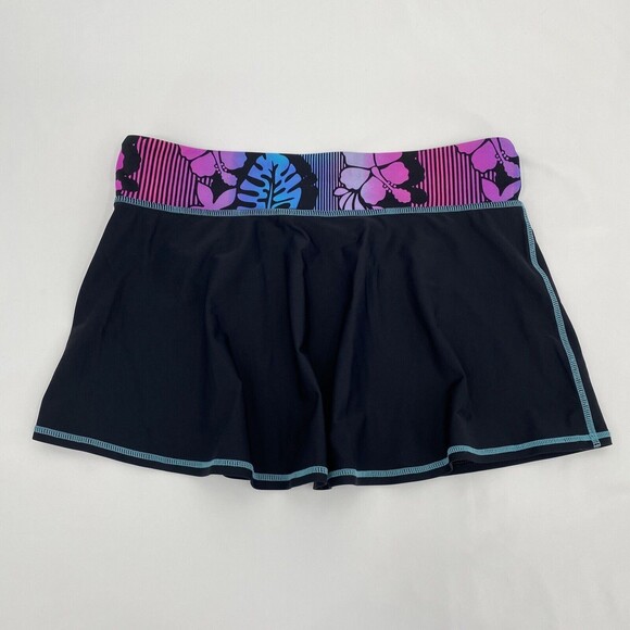 R way Swimwear Girl's Stretch Printed Waistband Pull-On  Skirt Black Size 14.5 - Picture 3 of 8